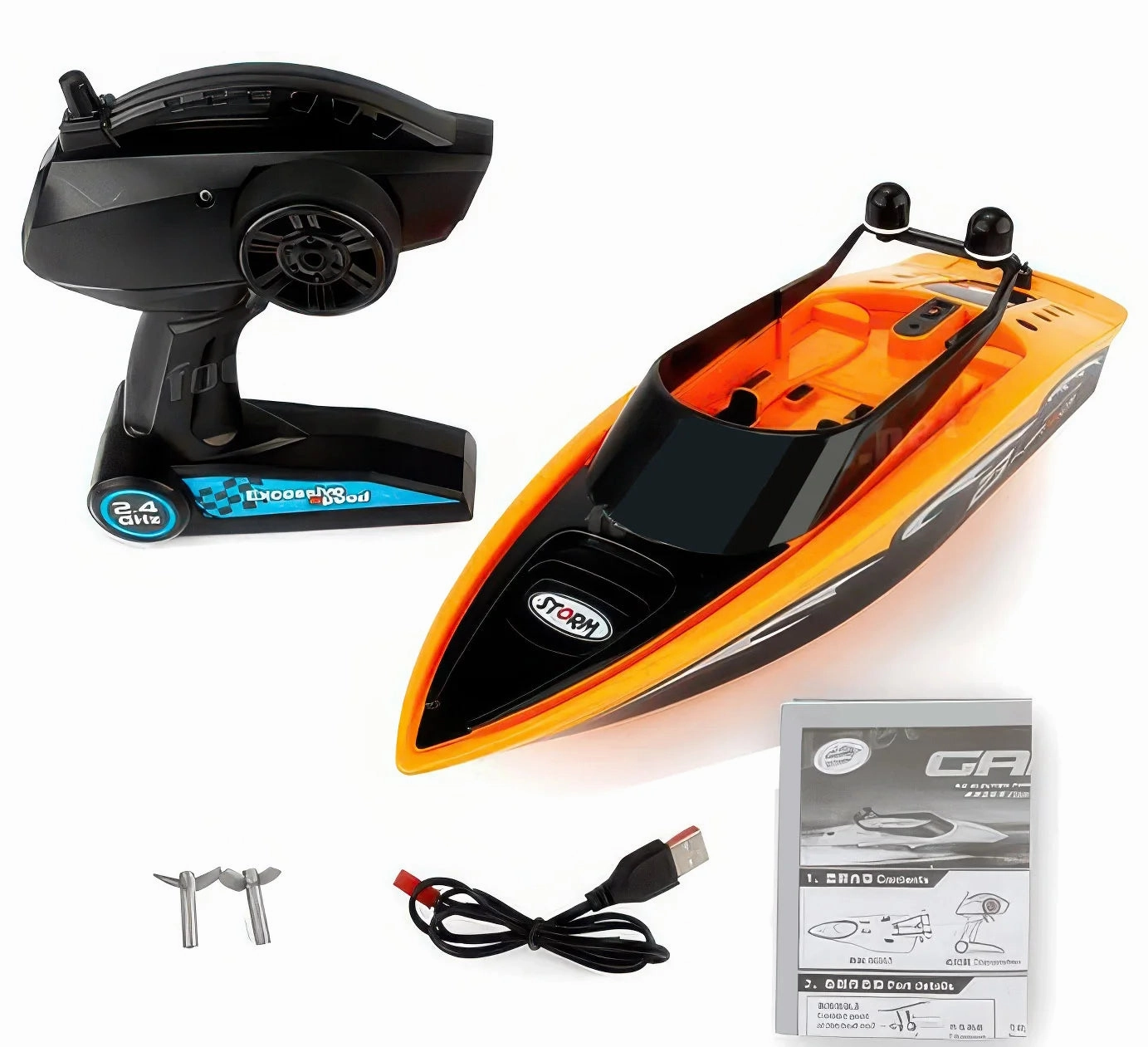 'Excessive Speed' RC Remote Controlled Toy Racing Boat - Assorted Hobby Group Brand Advocate