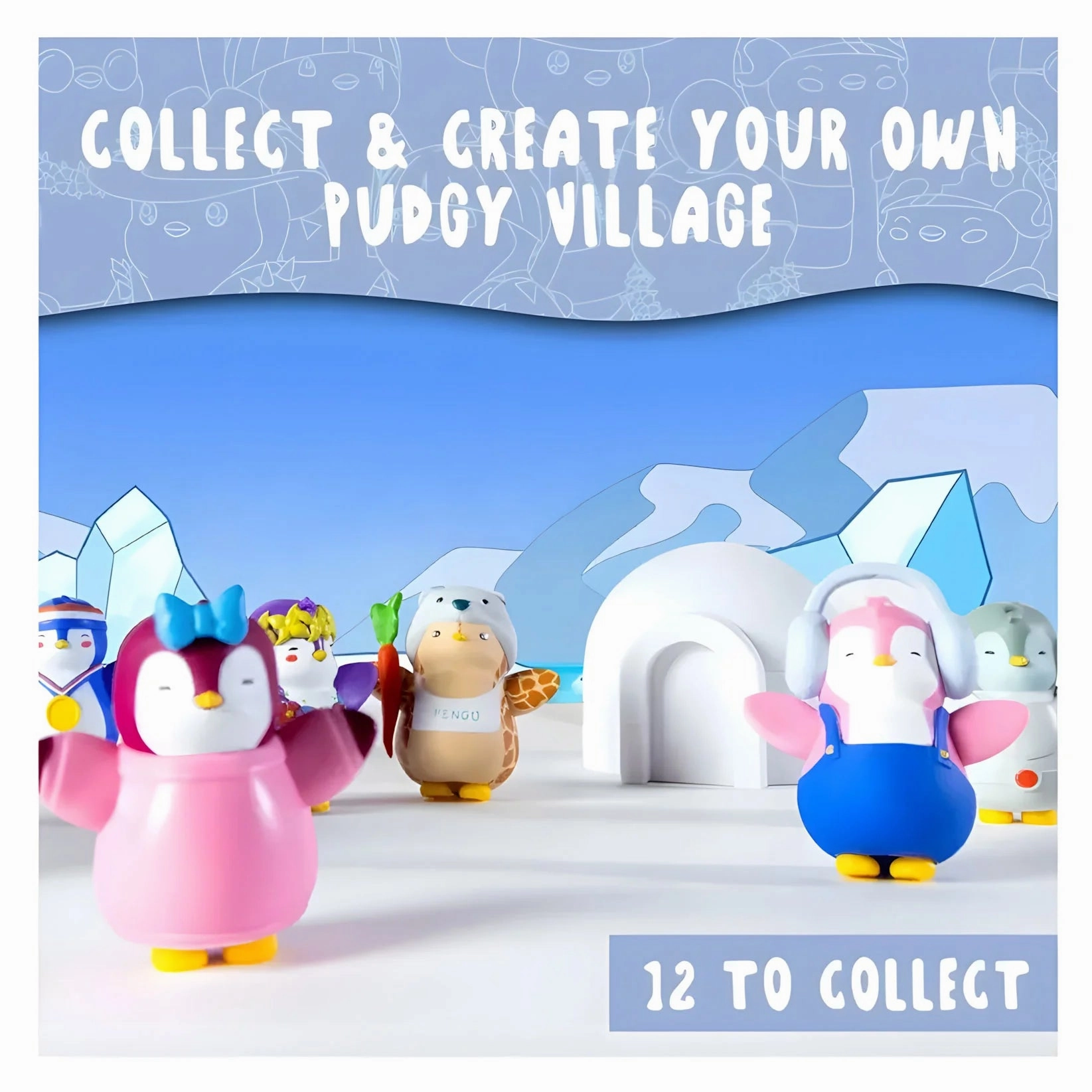 Pudgy Penguins Collectible Pudgy Huddle Igloo Figures - Assorted Weapon Prop