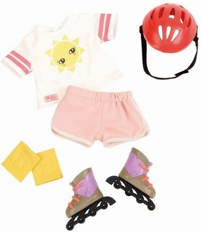 Our Generation Roll With It Doll Outfit Skates and Helmet for 18-inch Dolls Minimalist Home