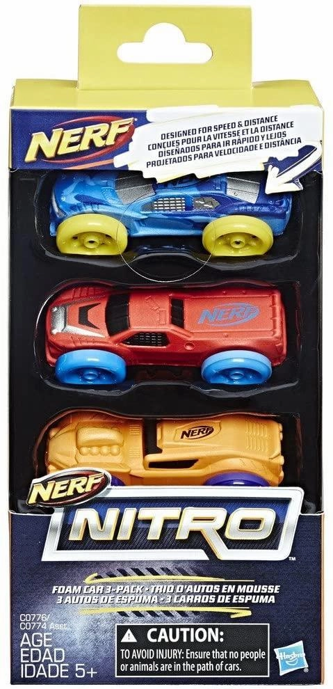 Nerf Nitro C0776 Foam Cars - Pack of 3 Movie Figure Industrial Decor