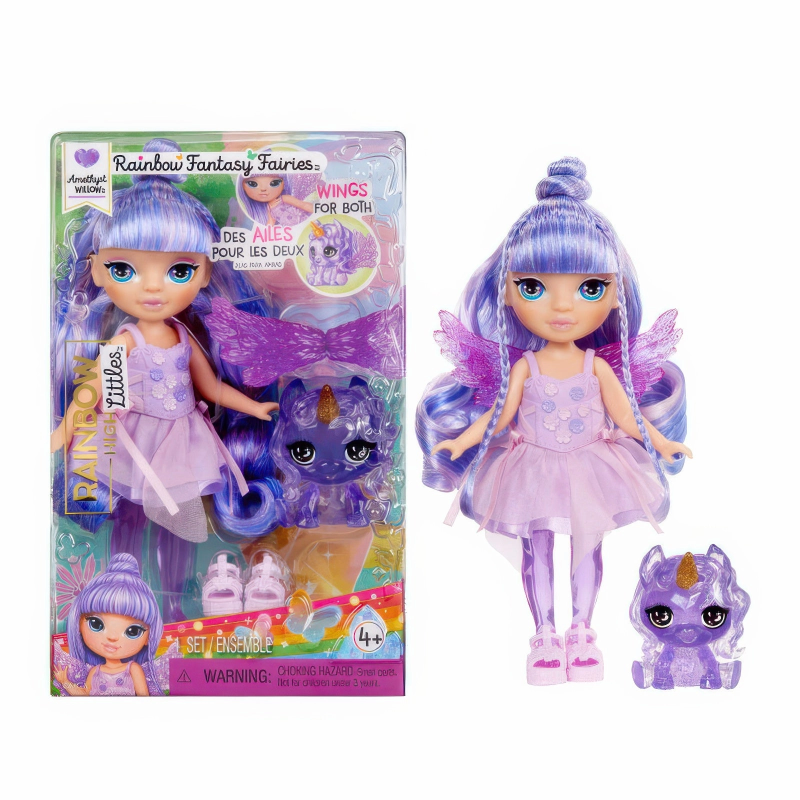 Rainbow High Littles Rainbow Fantasy Fairies with Pet - Amethyst Purple Coffee Table Passionate Pursuit