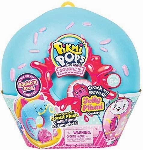 PIKMI POPS  DOUGHMIS - Sweet Scented Donut Plush with Squishy Jelly Centre Narrative Display