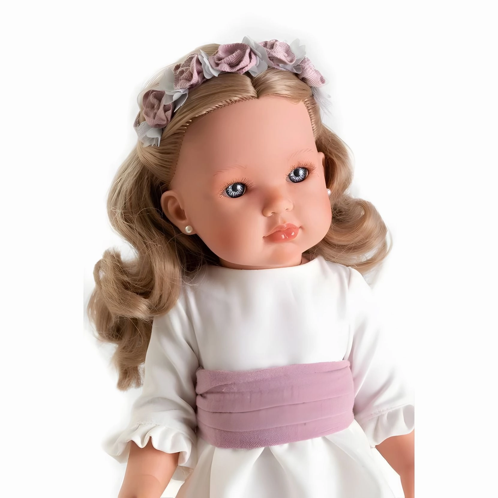 Antonio Juan 28223 Bella Communion Doll with Blonde Hair 45cm Ghostly Accents Charming Masks