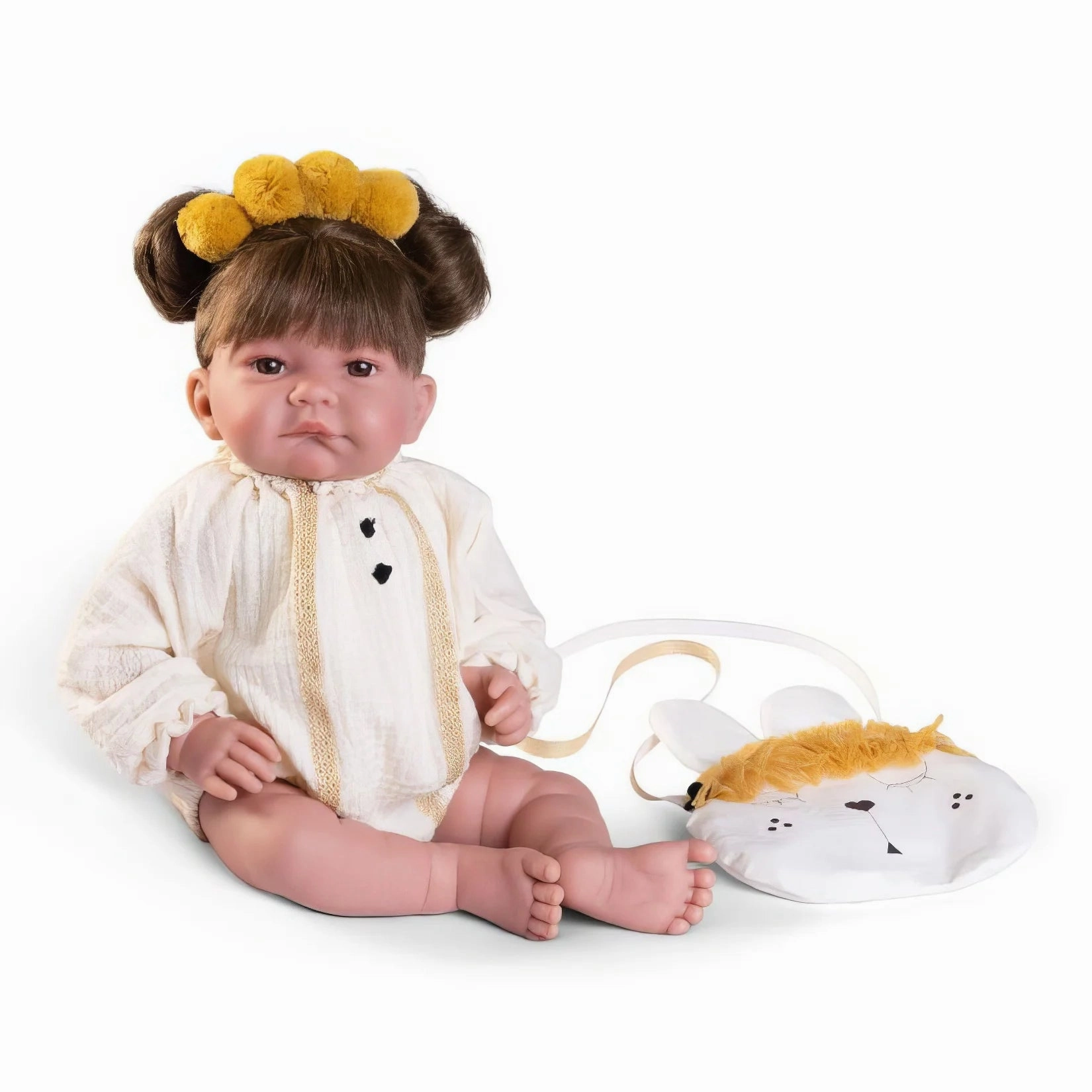 Antonio Juan 33366 Newborn Baby Nica Doll with Pigtails 42cm Biology Model
