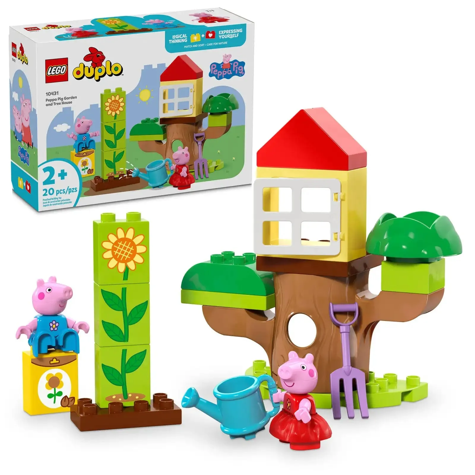 Playful Figures Fantastic Props Lego 10431 - Duplo Peppa Pig Garden and Tree House