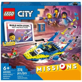 LEGO CITY 60355 Water Police Detective Missions Set with App Special Color Metallic Finish