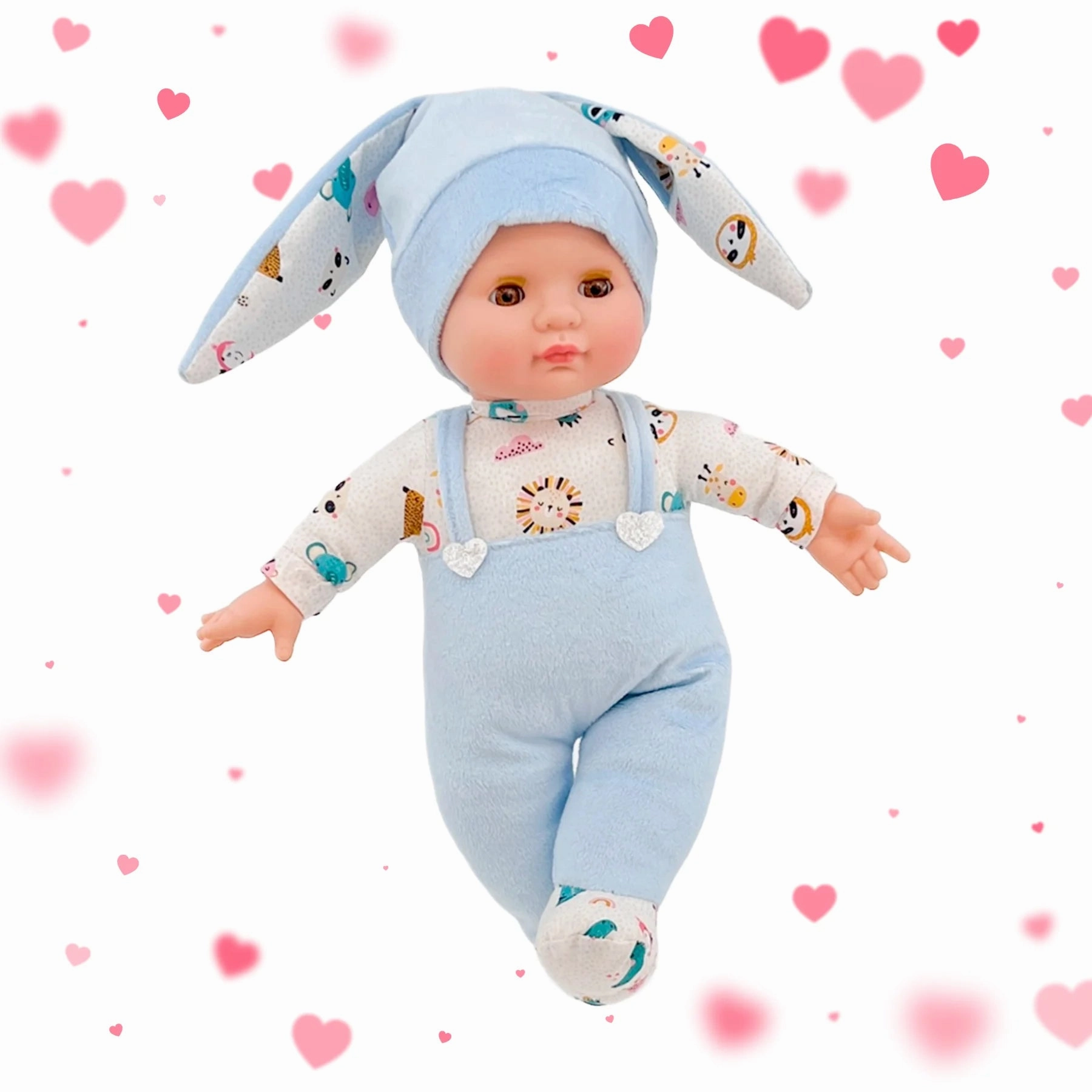 Battle Stance Ball Joint Berjuan 6144 My First Baby Susu Crying Doll 30cm - Blue