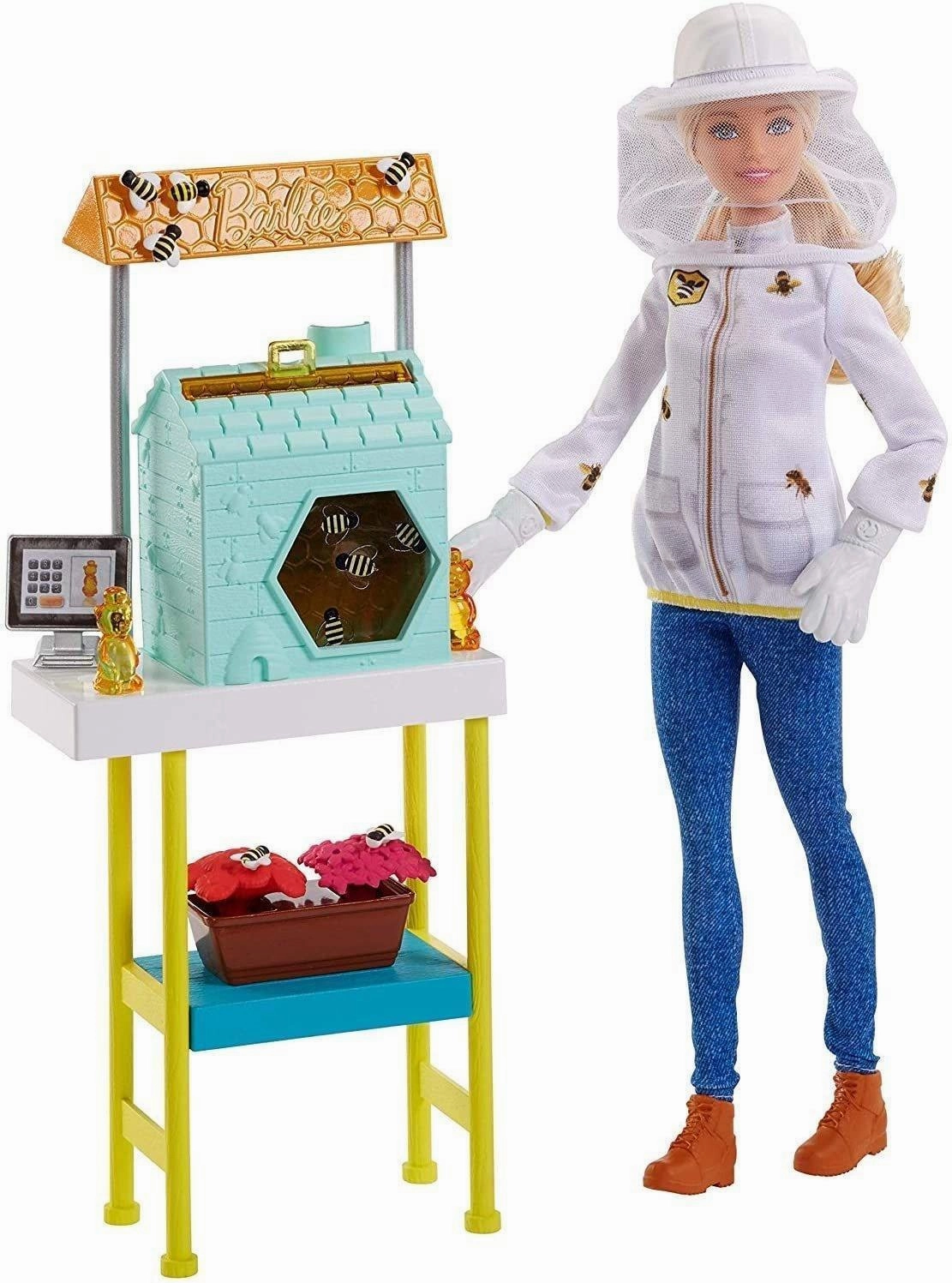Barbie? Beekeeper Playset FRX32 Blonde Articulated Joints Collectors Hero