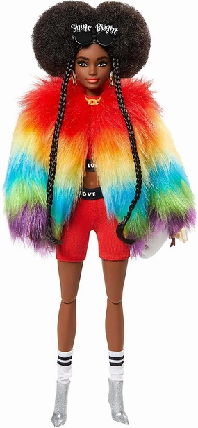 Barbie Extra Doll  #1 in Rainbow Coat with Pet Poodle Twitch Channel