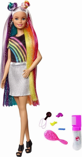 Geological Sample Barbie FXN96 Rainbow Sparkle Hair Doll