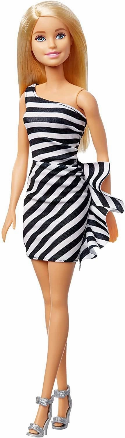 Barbie GJF85 Black-and-White Striped Party Dress Playset Editor's Choice Steampunk Gadget