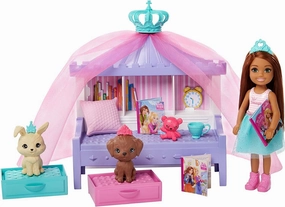 Barbie GML74 Princess Adventure Chelsea Princess Doll and Storytime Playset College Decor Tropical theme