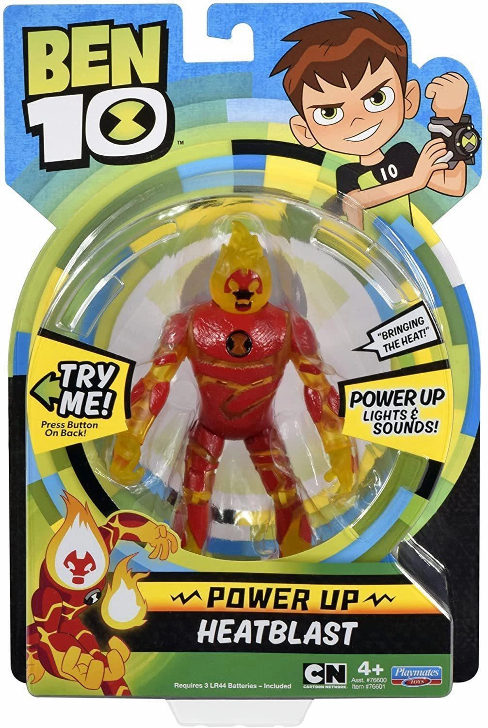 Ben 10 BEN01000 Power Up Heatblast Deluxe Action Figure Series Collection