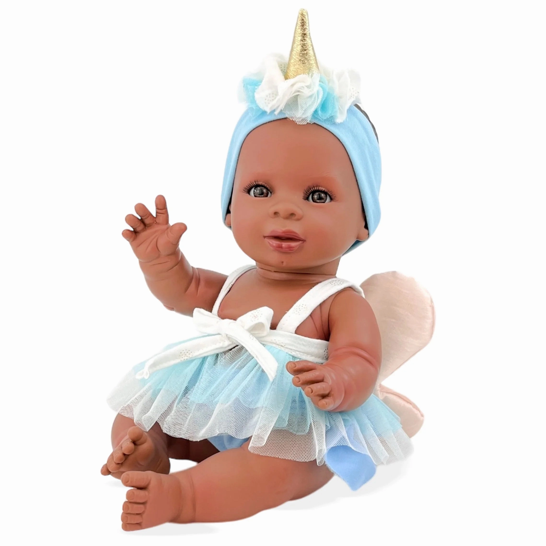 Berjuan 3137 Andrea Baby Mulata Unicorn Blue Doll 38cm Global Appeal Blind Box