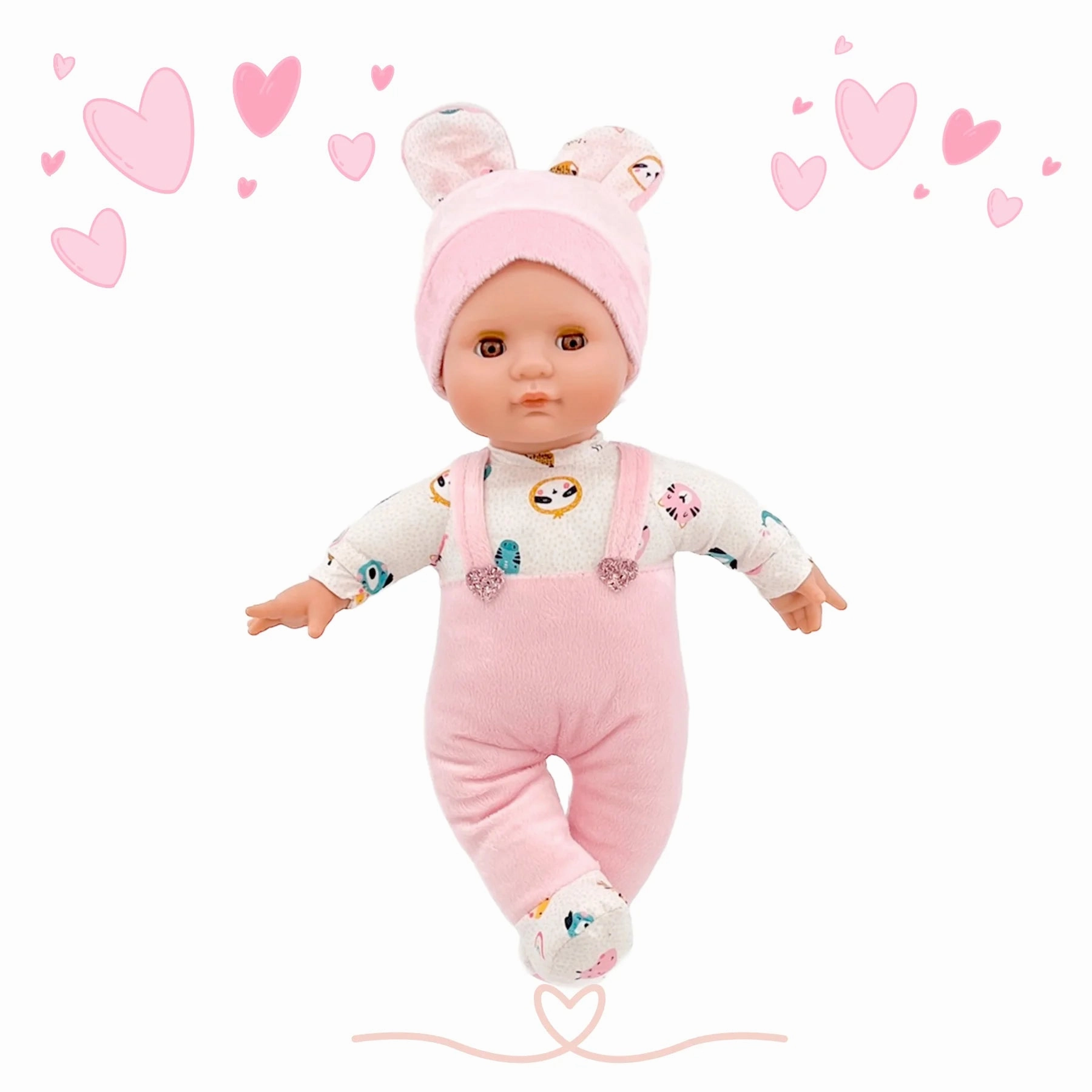 Top Rated Berjuan 6145 My First Baby Susu Crying Doll 30cm - Pink
