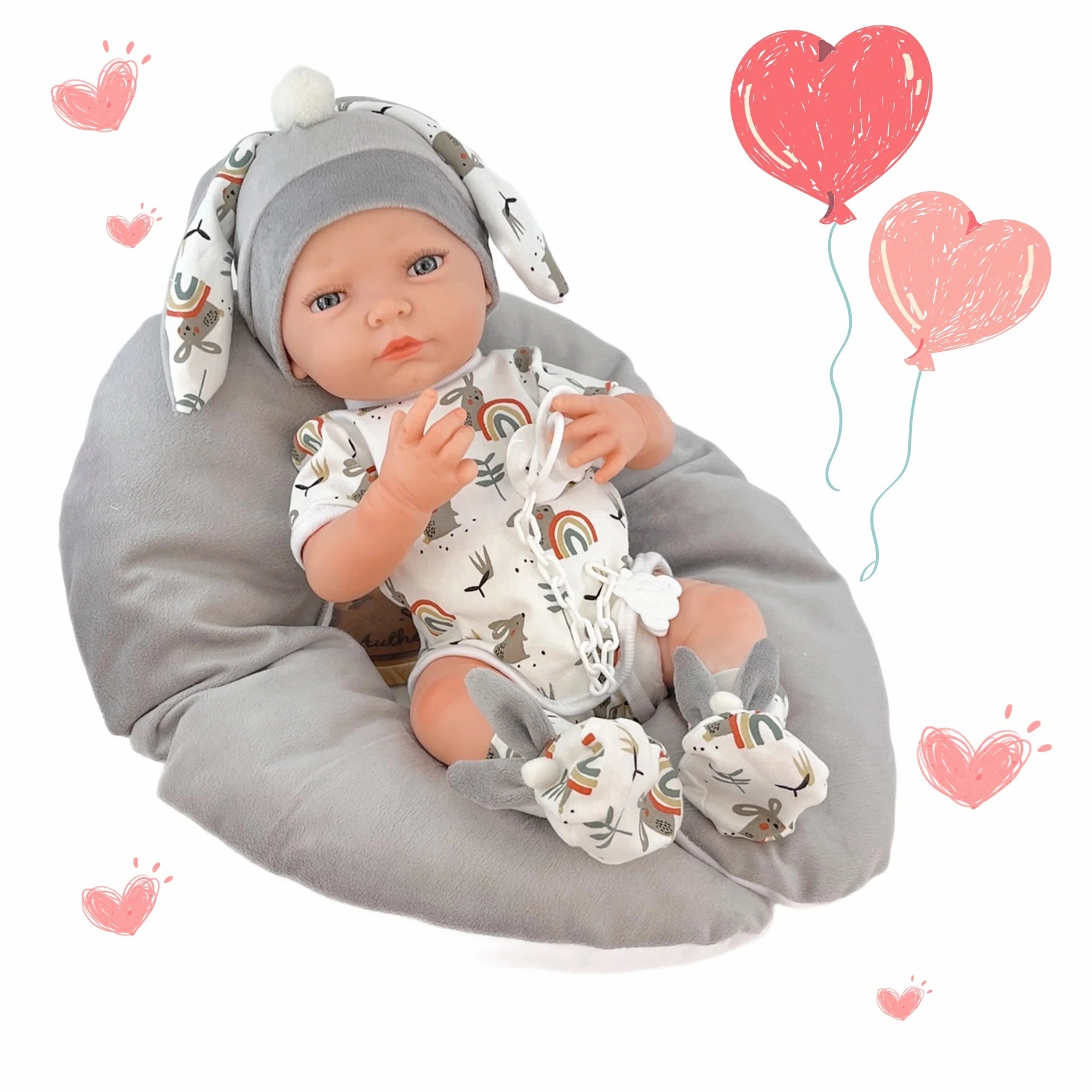 Posable Replica Anime Model Berjuan 8121 New Born Doll 45cm - Boy