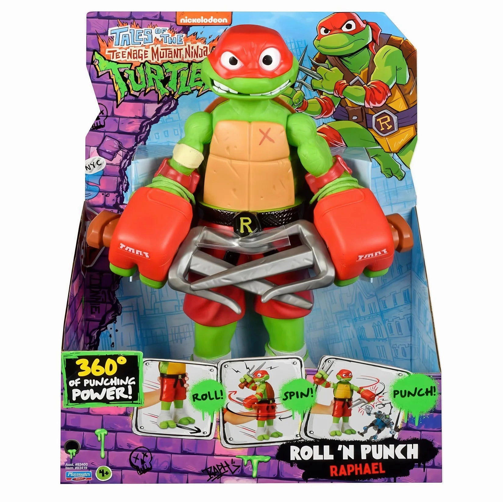 Ghoulish Decorations Teenage Mutant Ninja Turtles Tales of Giant Roll 'N Punch Raphael Figure