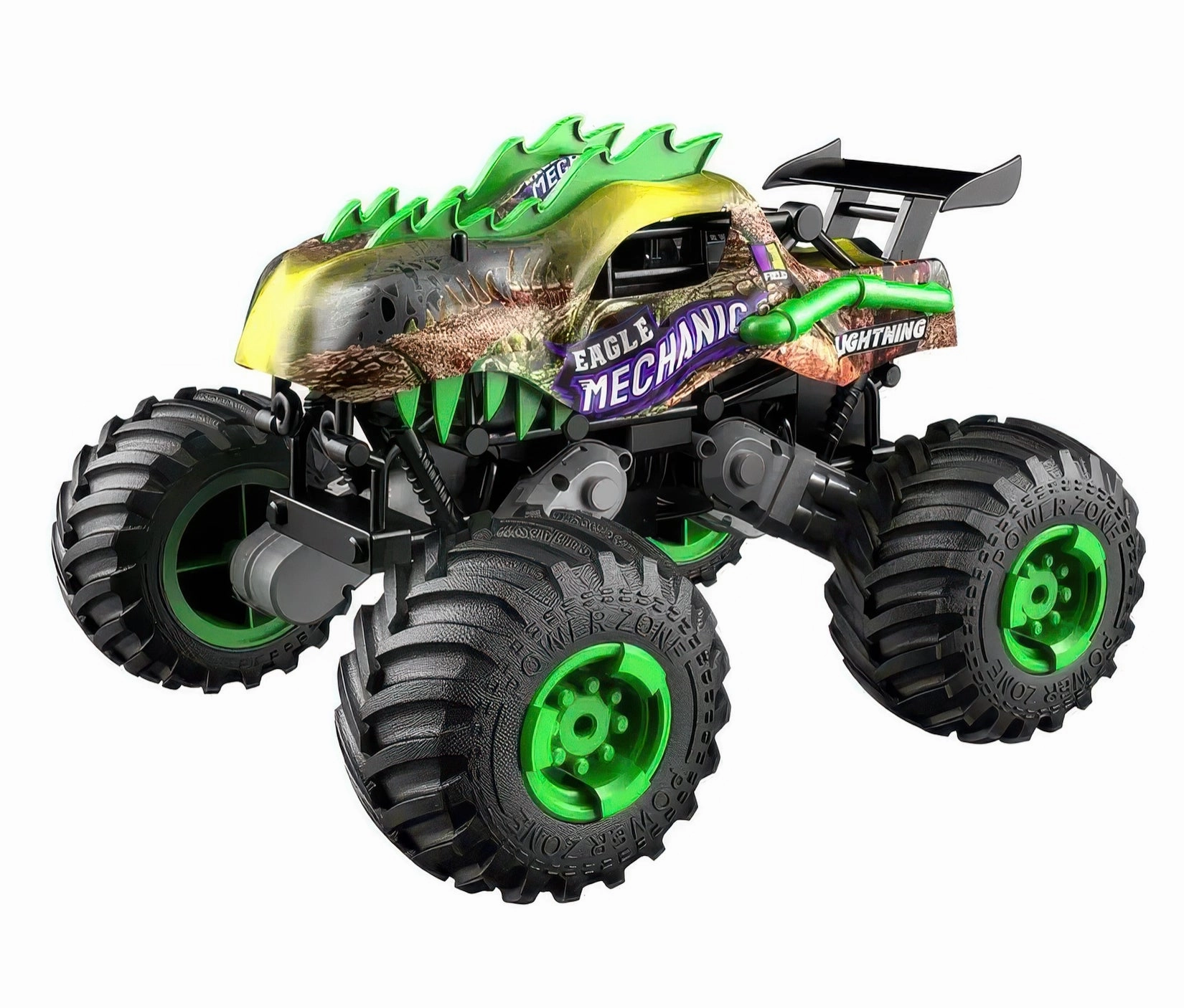 Big Wheel Tyrannosaurus Dinosaur RC Monster Truck - Green Bronze Cast