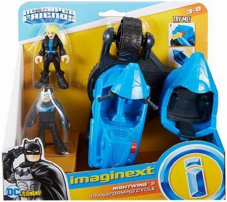 Imaginext DC Super Friends Nightwing & Transforming Cycle Spring Attire