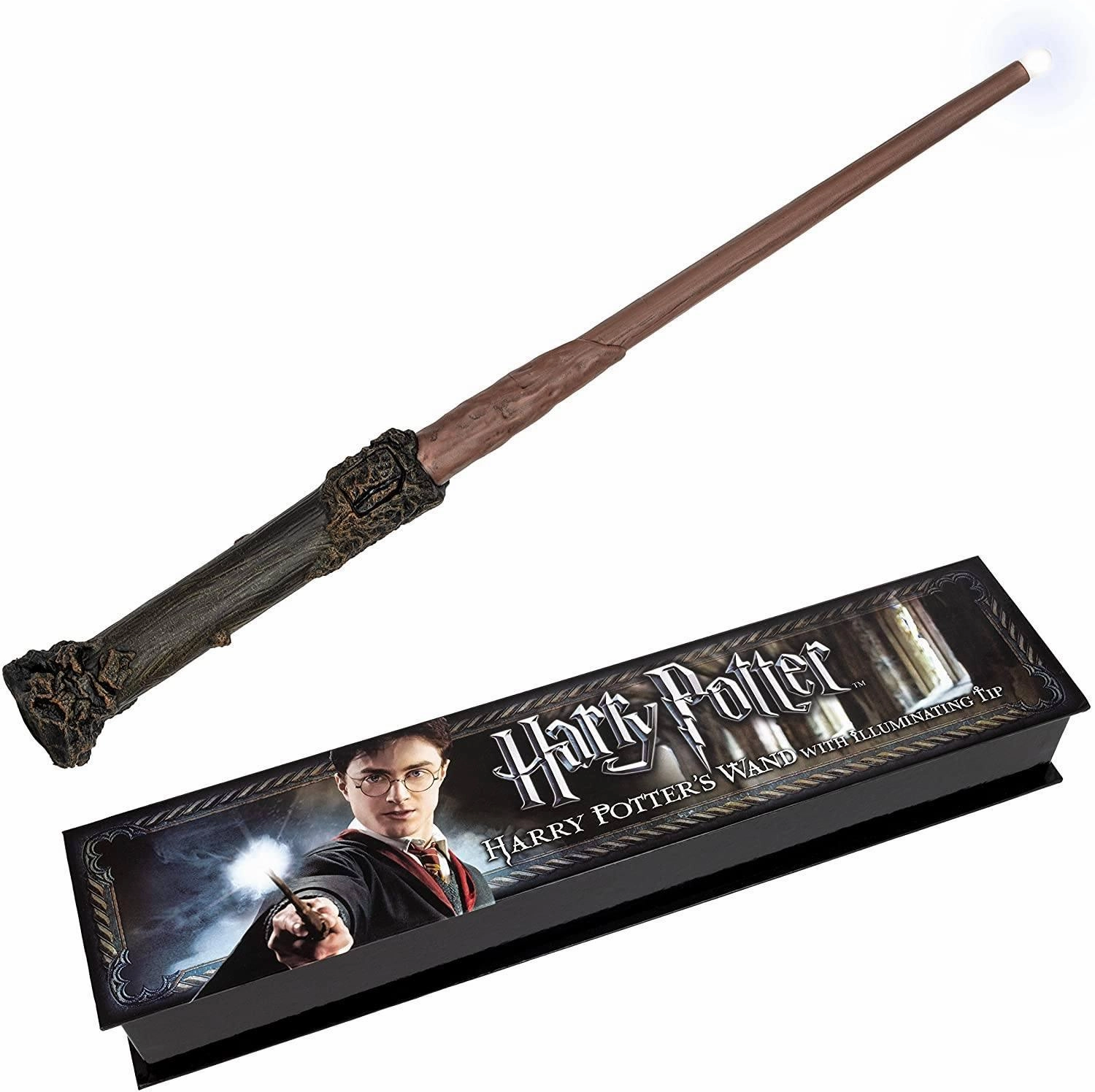 Character Replica Wild Animal Harry Potter NN1910 The Noble Collection Wand with Illuminating Tip