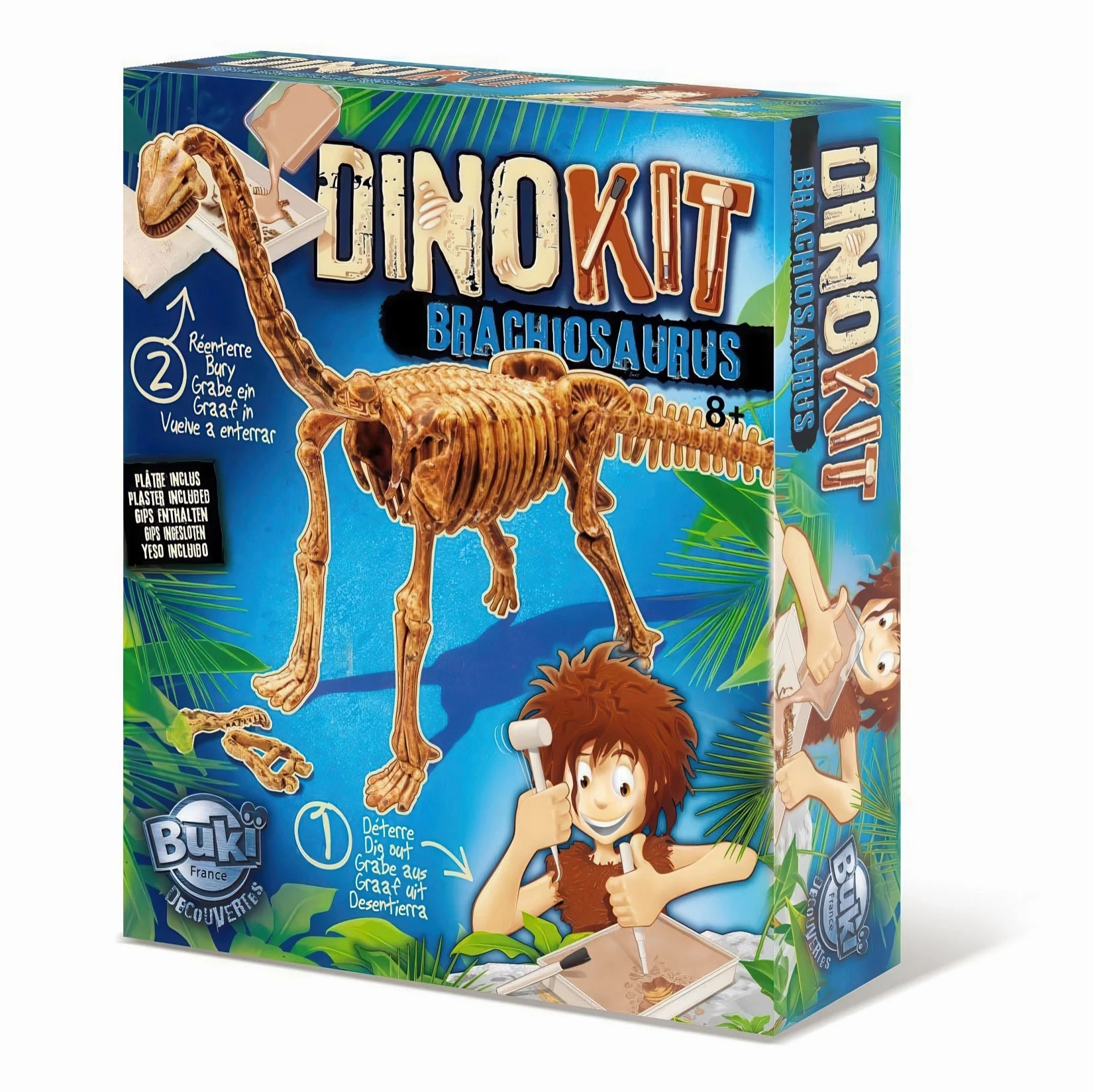 BUKI France Dino Kit Brachiosaurus Dinosaur Fossil Digging Set Adventure Character