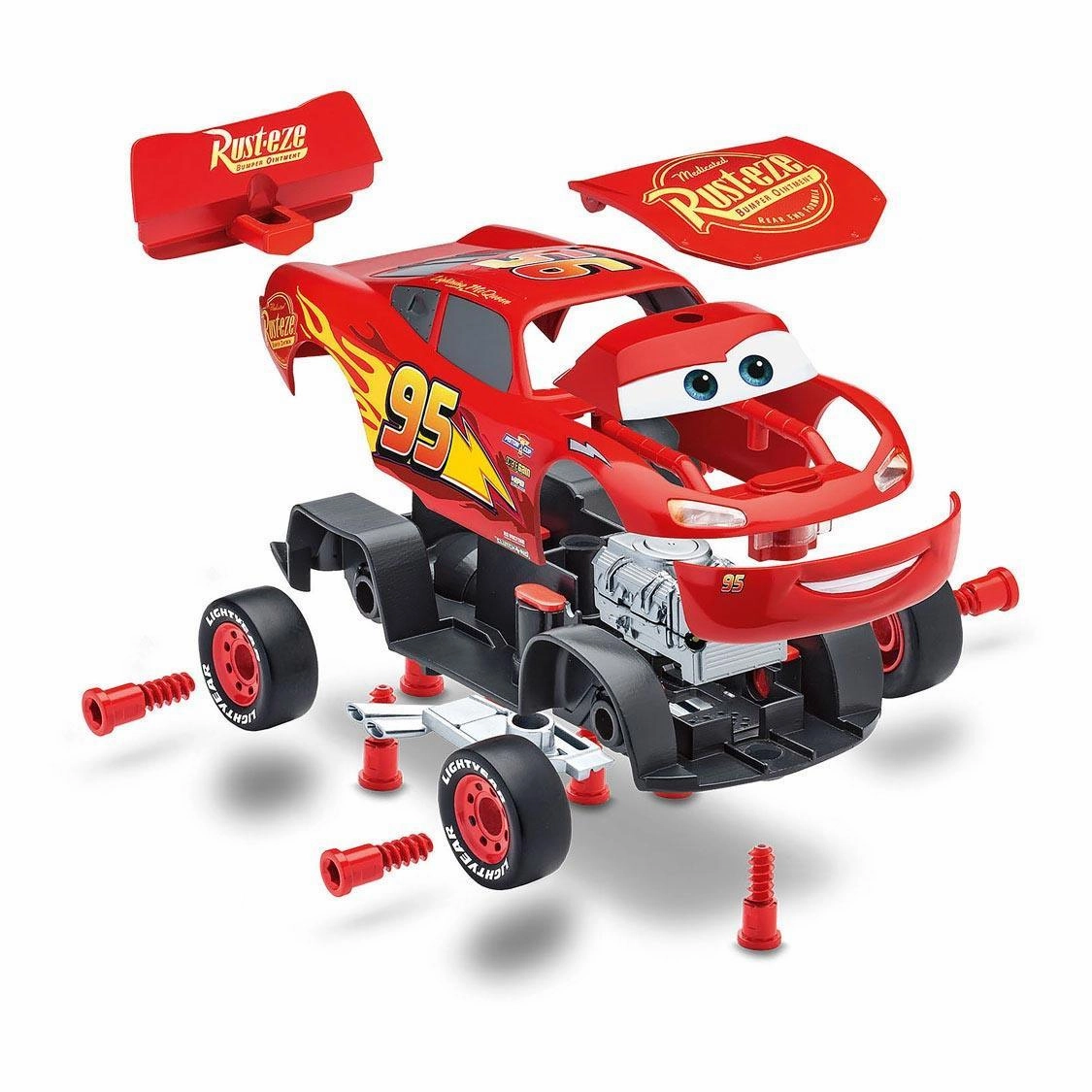 Flying Pose Cars Lightning McQueen Car Building Set with Light and Sound