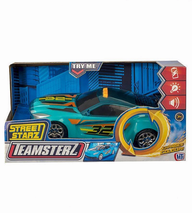 Mystery Box Inclusive Toy Teamsterz Lights and Sounds Street Starz Green Racing Car