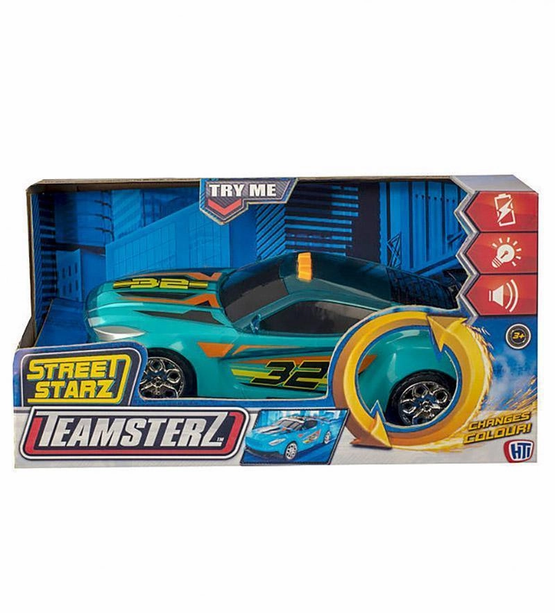 PVC Model Teamsterz Lights and Sounds Street Starz Green Racing Car
