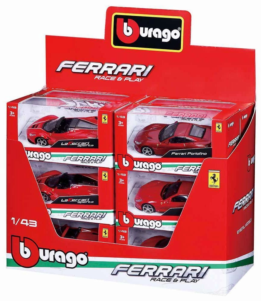 Burago - Ferrari Raceplay Scale 1:43 Diecast Car Set 1pc - Assorted Pilot Model Artisan Partnership