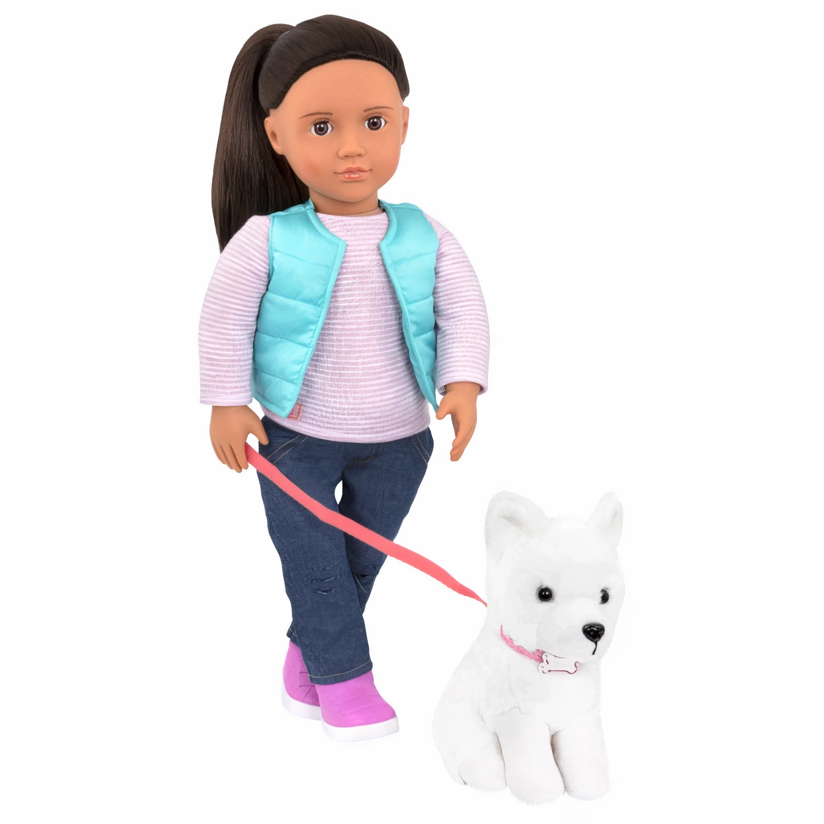Our Generation Cassie Deluxe 46 cm Doll & Pet Set stress relief Superhero Pose