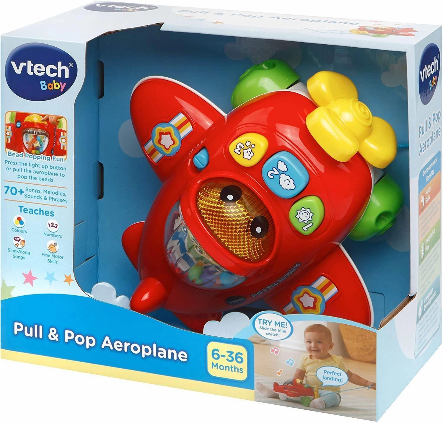 Display Model Ship Figure VTech 508803 Pull & Pop Pull and Pop Aeroplane