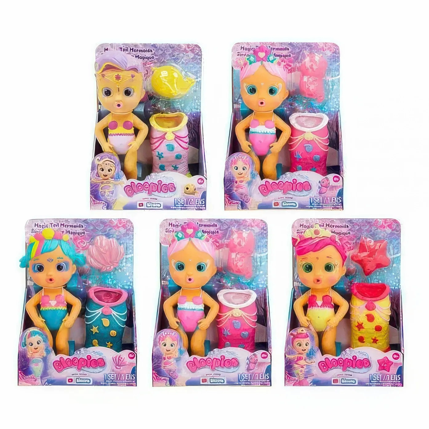 BLOOPIES Magic Tail Mermaids Mermaid Dolls - Assorted Kids Room Baroque Figure