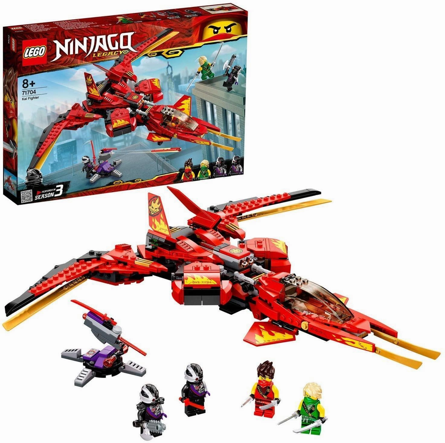 LEGO NINJAGO 71704 Kai Fighter Building Set Pilot Model
