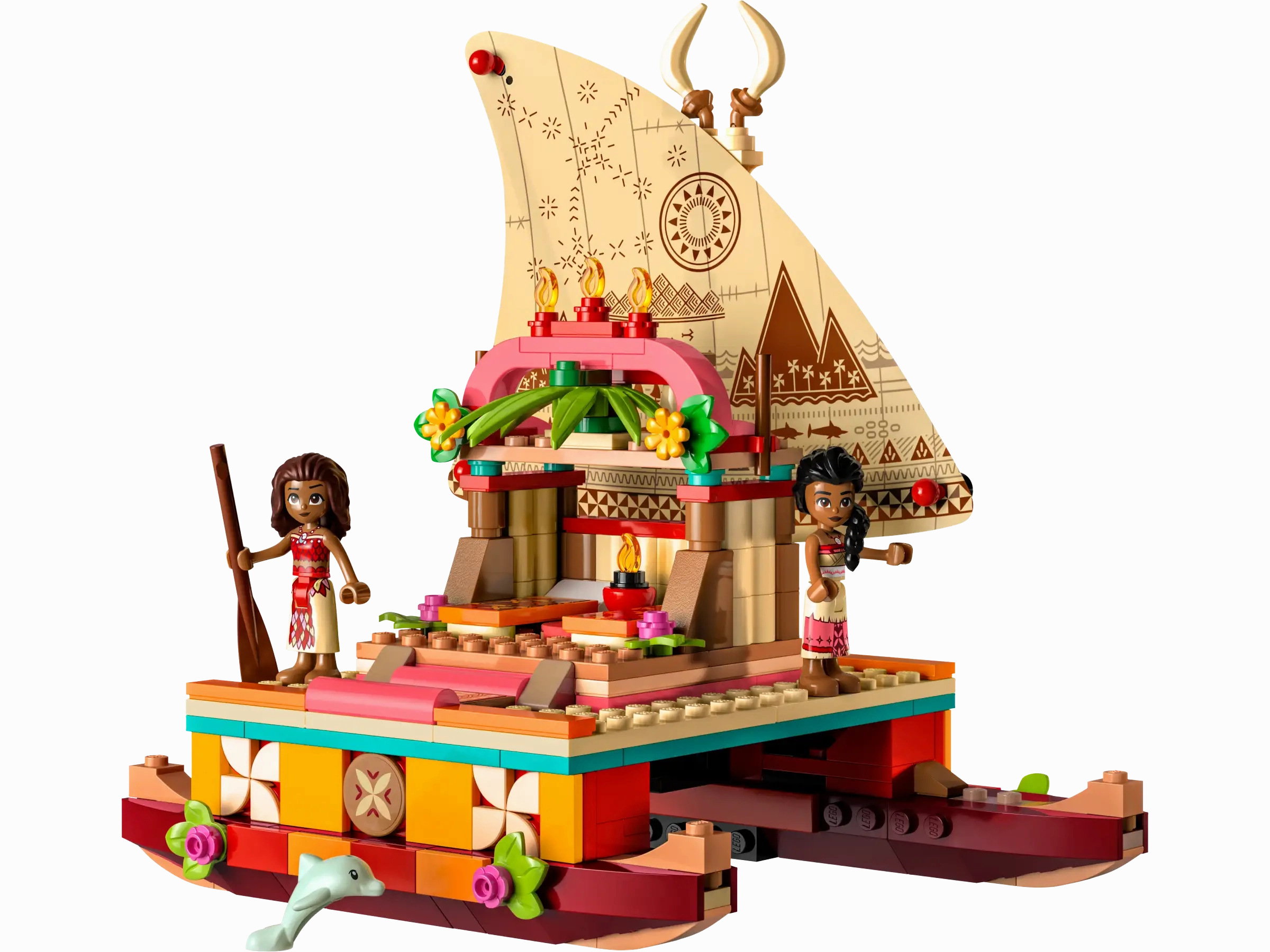 Sitting Figure Vintage Model LEGO DISNEY 43210 Moana's Wayfinding Boat