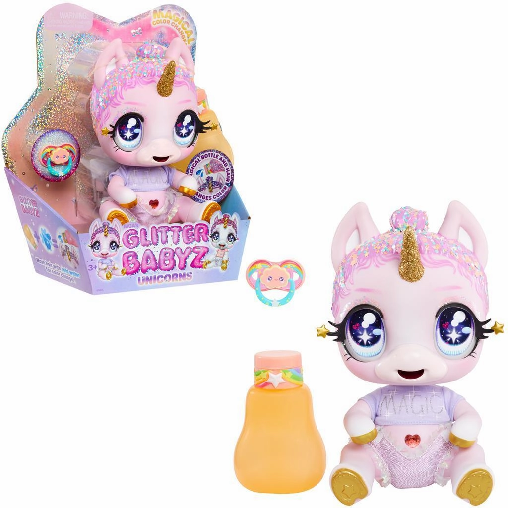 Glitter Babyz Unicorn Colour Changing Doll Jewels Daydreamer Modern Living Museum Standard