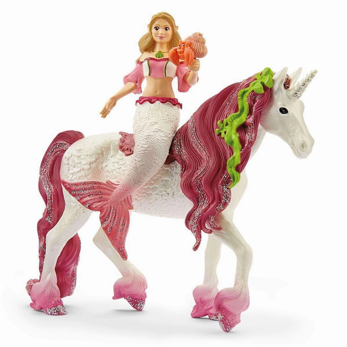 Multi Pose Schleich 70593 Mermaid Feya On Underwater Unicorn Figure