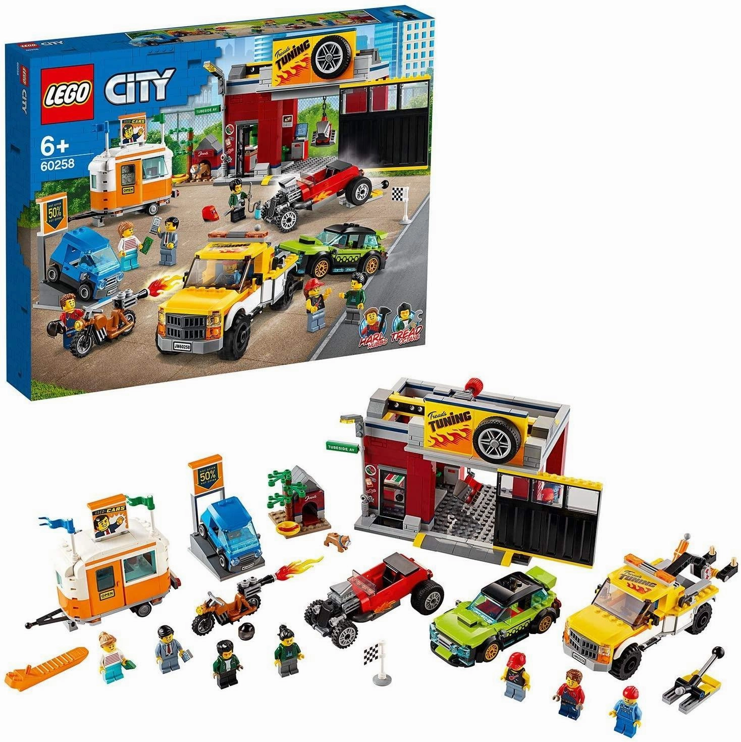 LEGO CITY 60258 Nitro Wheels Tuning Workshop Building Set Detailed Statue
