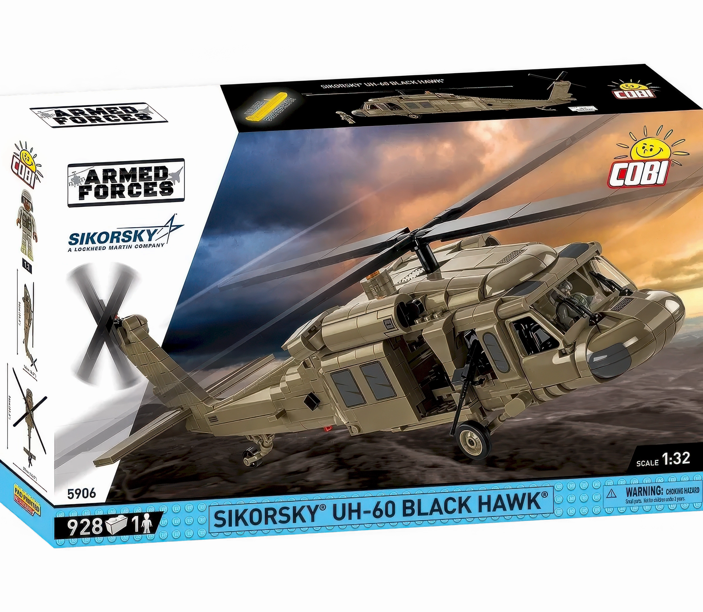 Creepy Ornaments COBI Sikorsky UH-60 Black Hawk Military Helicopter Model Kit