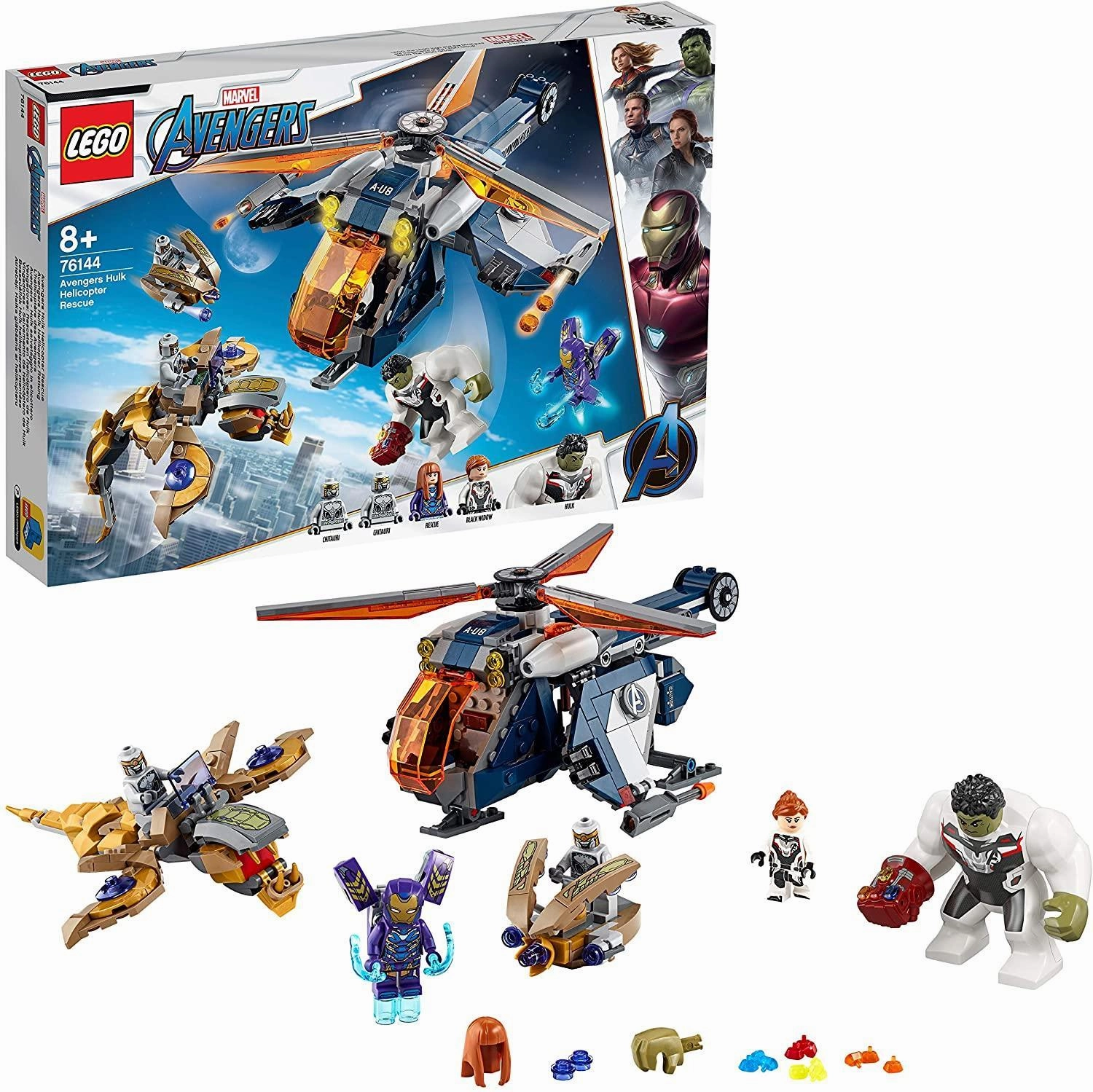 LEGO MARVEL 76144 Super Heroes Marvel Avengers Endgame Hulk Helicopter Rescue Urban Vinyl Niche Interest