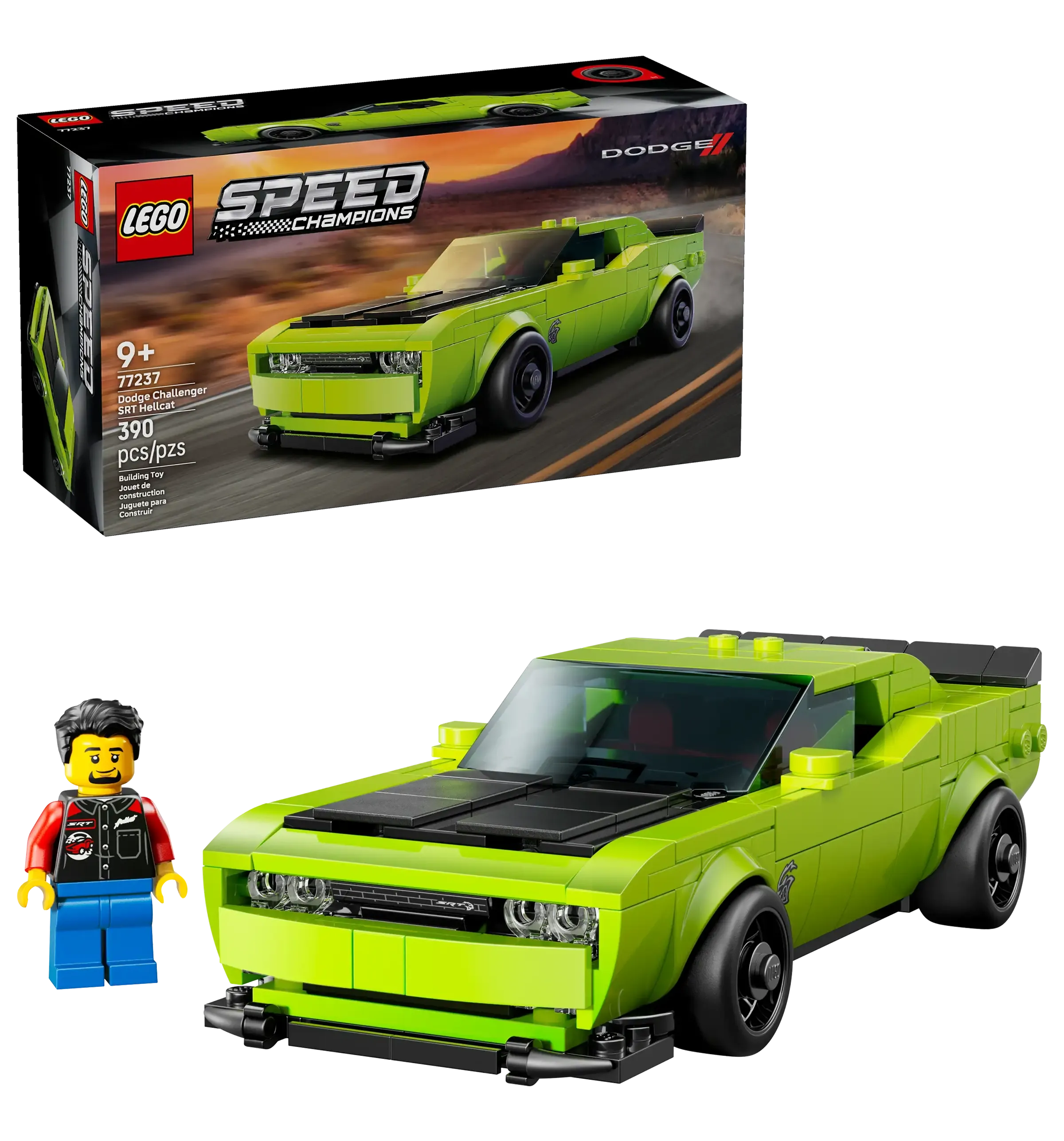 Casual Fan LEGO 77237 Dodge Challenger SRT Hellcat Sports Car