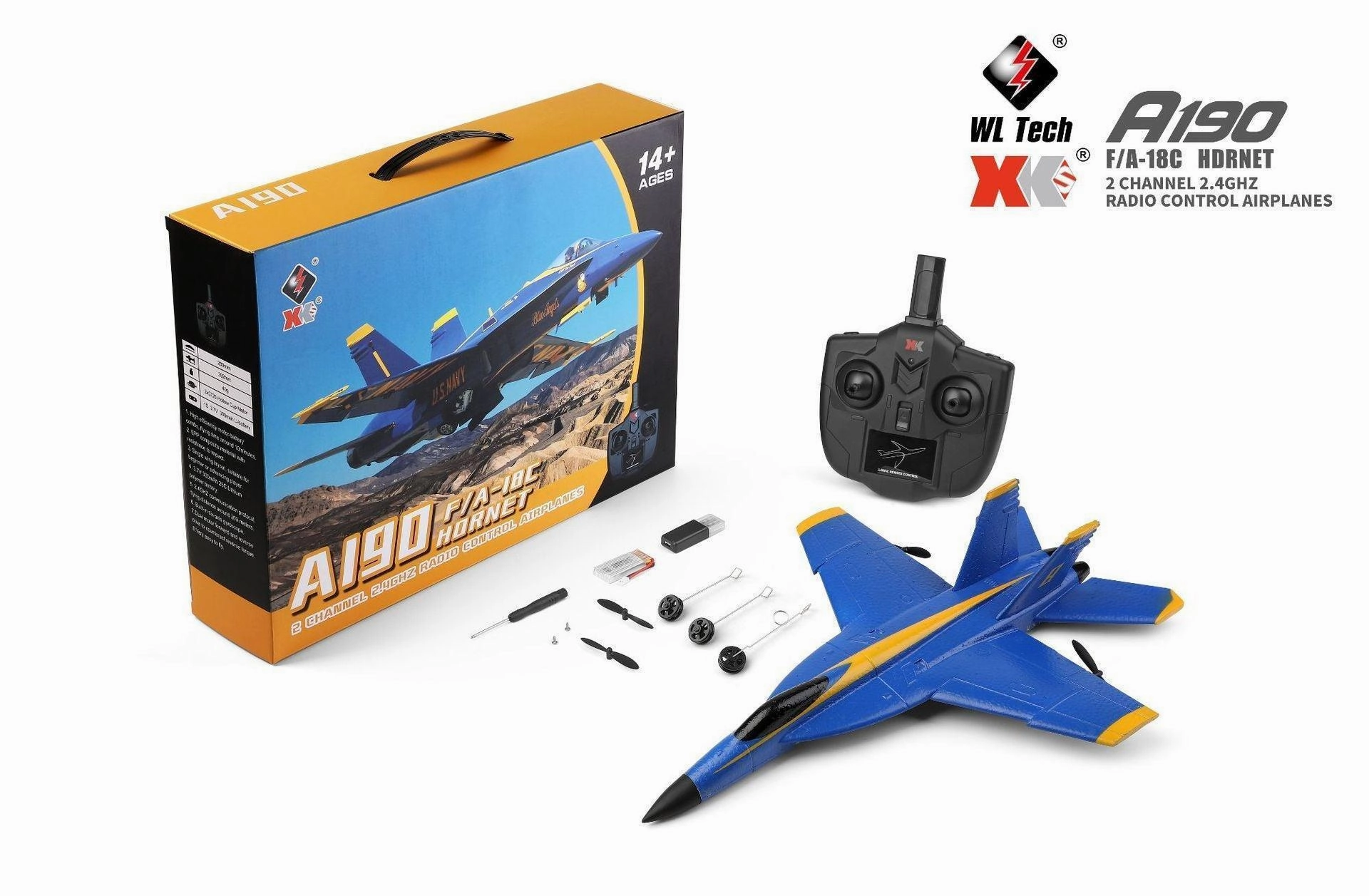 Simulation A190 F-18 Hornet Two-channel RC Aeroplane Felt Toy National Treasure