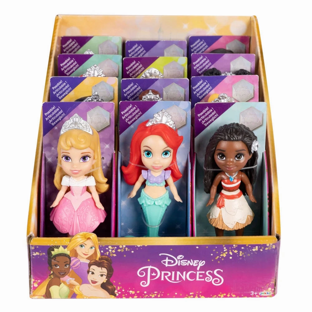 Disney Princess Assorted Mini Dolls 8 cm Collectible Replica Chibi Figure