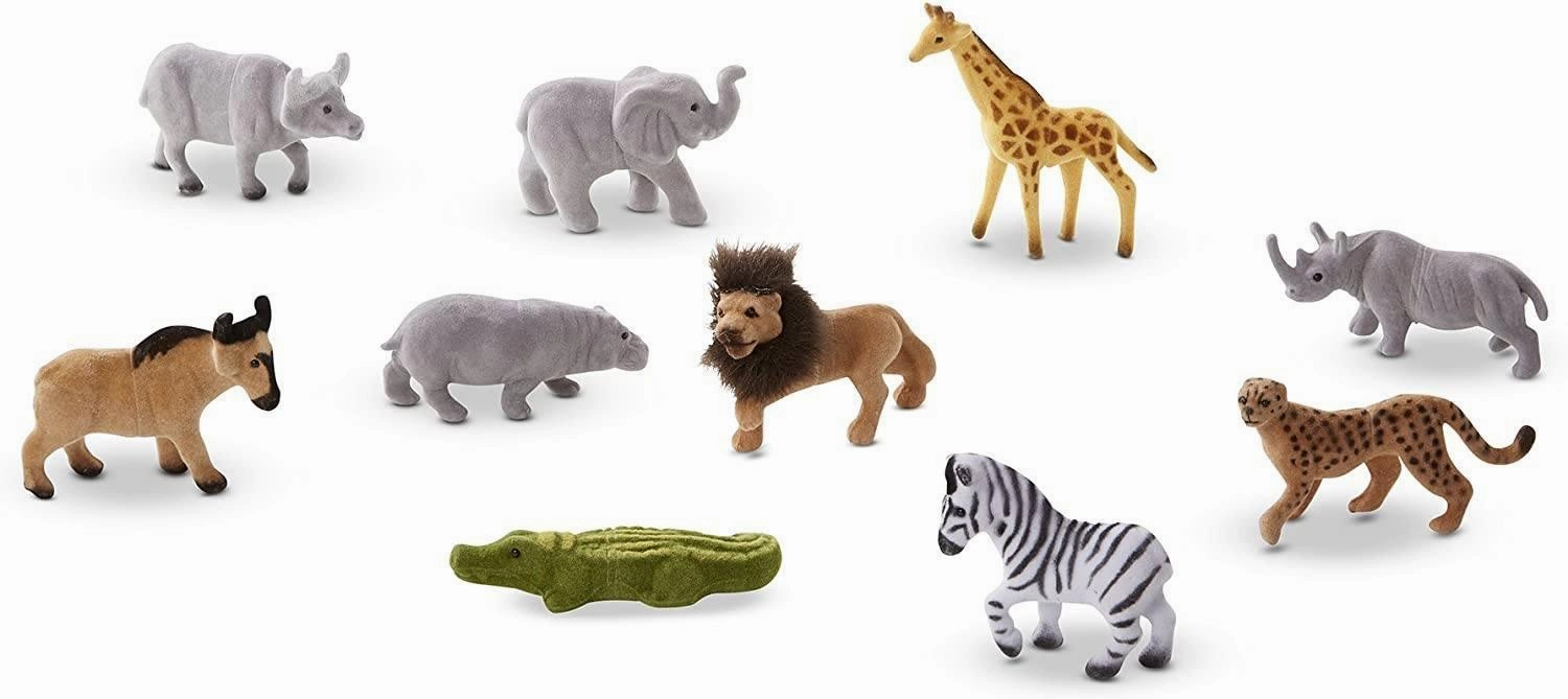 Melissa & Doug 10593 Safari Pals Animal Figurines Set Custom Figure Poseable Collectible
