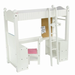 Underground Scene Enduring Classic Teamson USA TD-0204A Little Princess 18" Doll College Dorm Double Bunk Desk