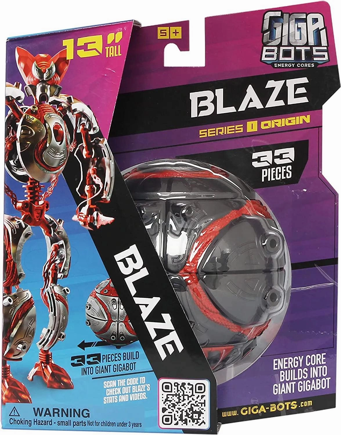 Giga Bots Energy Core Blaze Transforms Into 13-Inch Action Figure Toy Museum