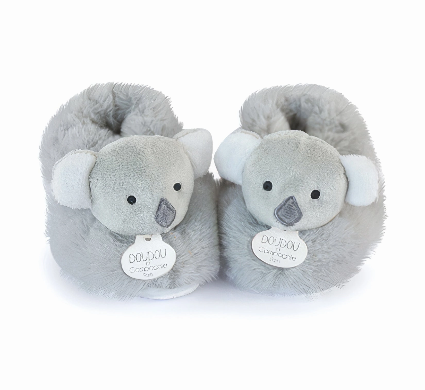Doudou et Compagnie Unicef - Koala Plush Baby Slippers - 0-6 months Monster Party