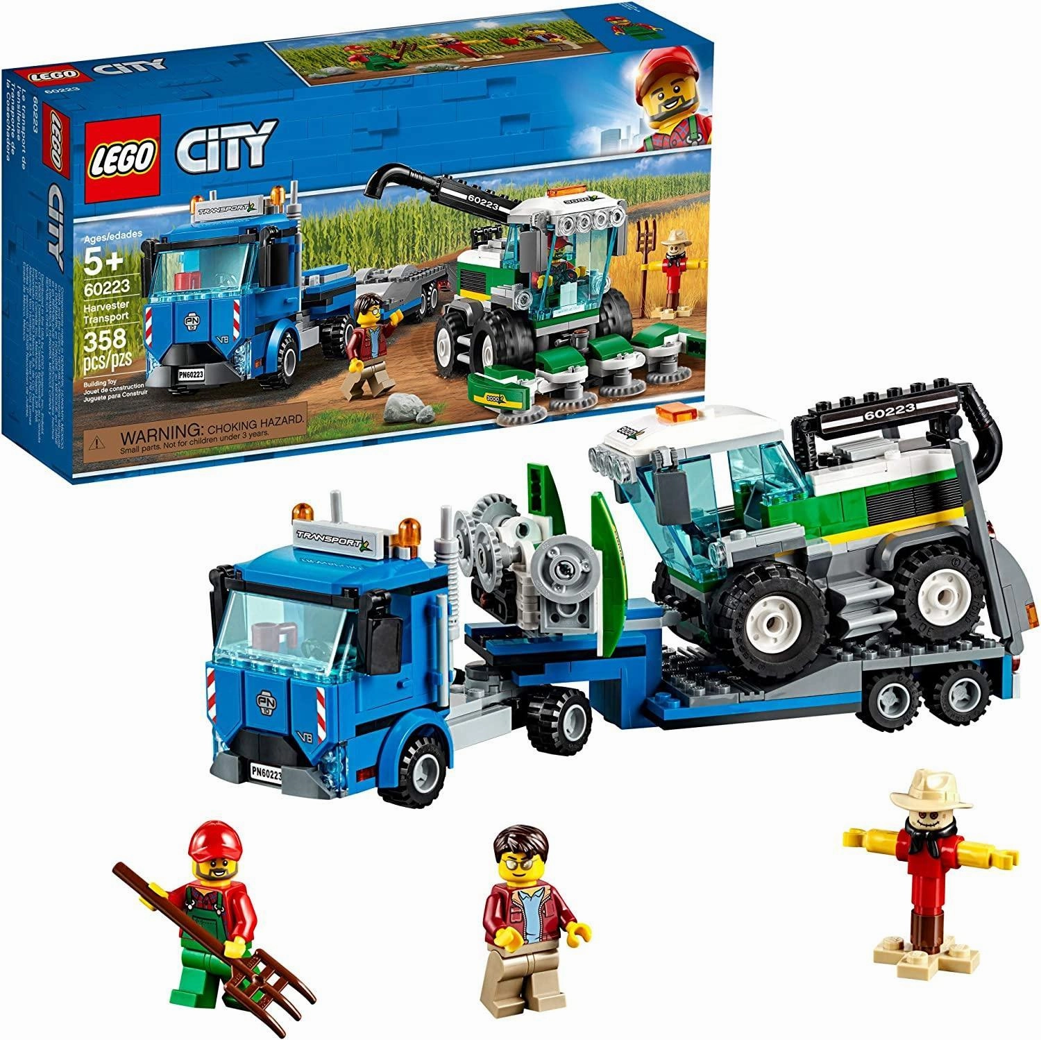3D printed Factory Direct LEGO 60223 CITY Great Vehicles Harvester Transport Building Kit