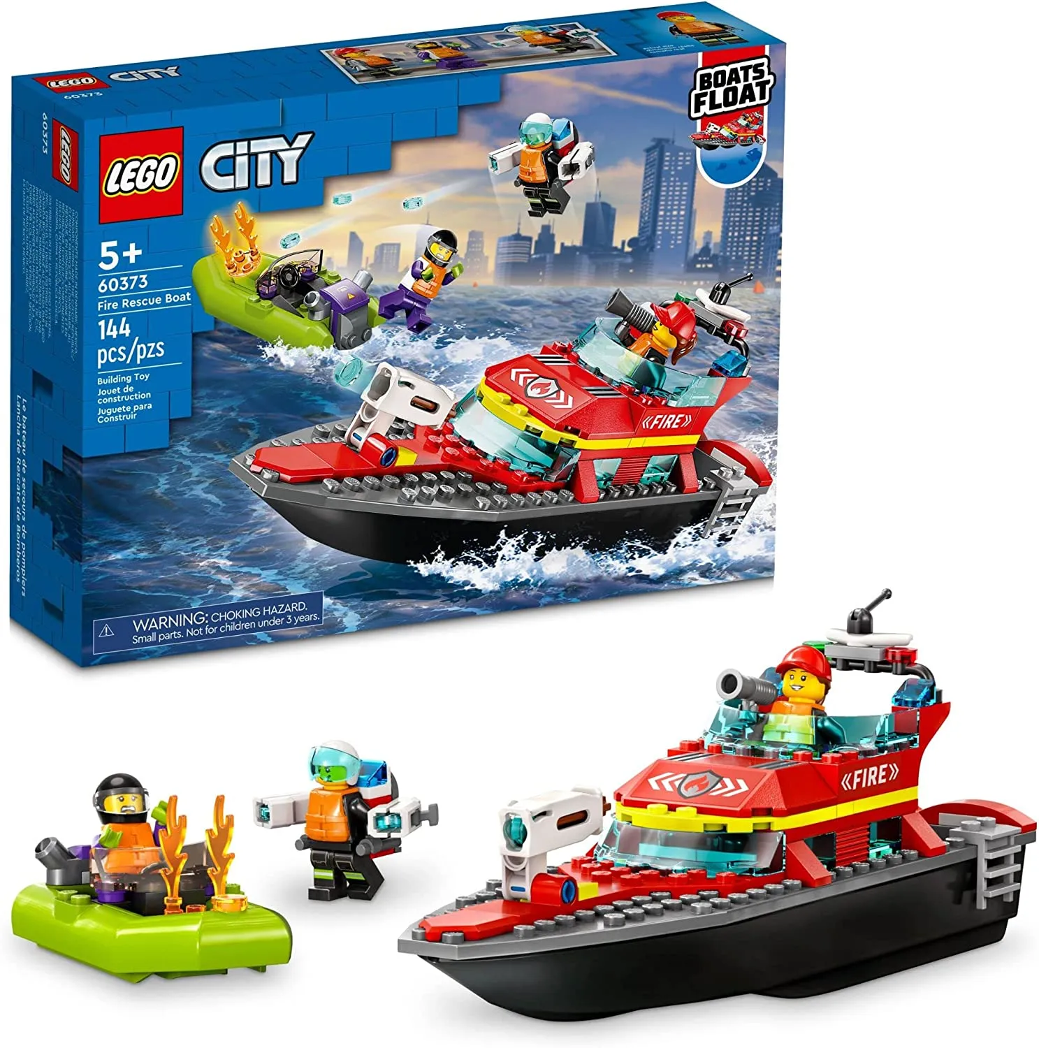 Mystical Decor Charming Treats Lego 60373 - City Fire Rescue Boat