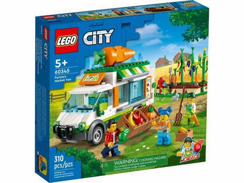 LEGO CITY 60345 Farmers Market Van Food Truck Farm Toy Set Scandinavian design