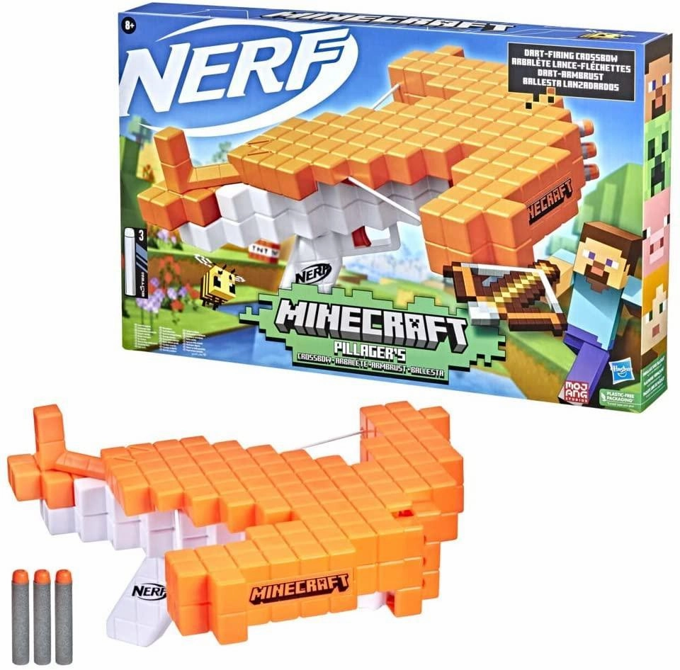 Nerf Minecraft Pillagers Crossbow Inclusive Toy International Icon